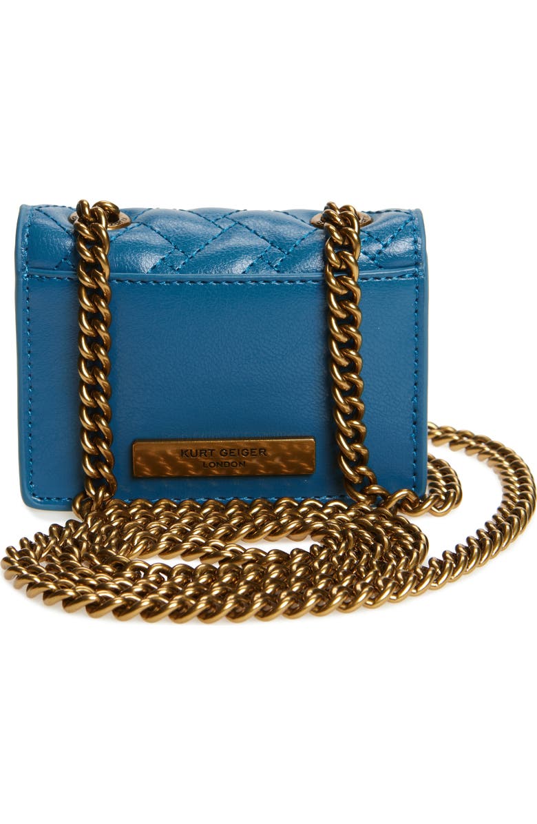 Kurt Geiger London Micro Kensington Quilted Leather Crossbody Bag, Alternate, color,