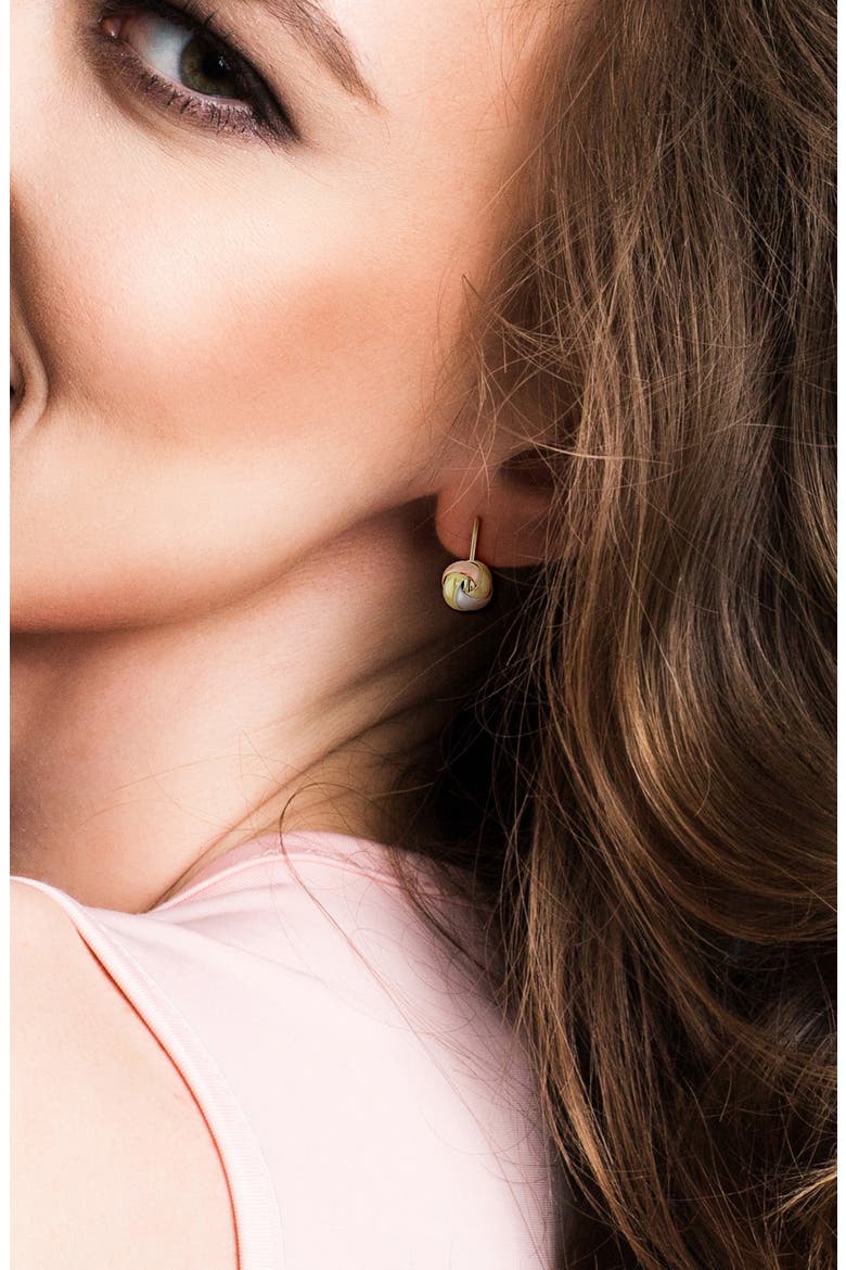 Entwined Polished Love Knot Huggie Hoop Earrings, Alternate, color, GOLD MULTI