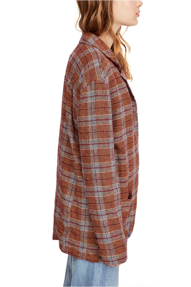 Simply Plaid Blazer, Alternate, color, RED COMBO