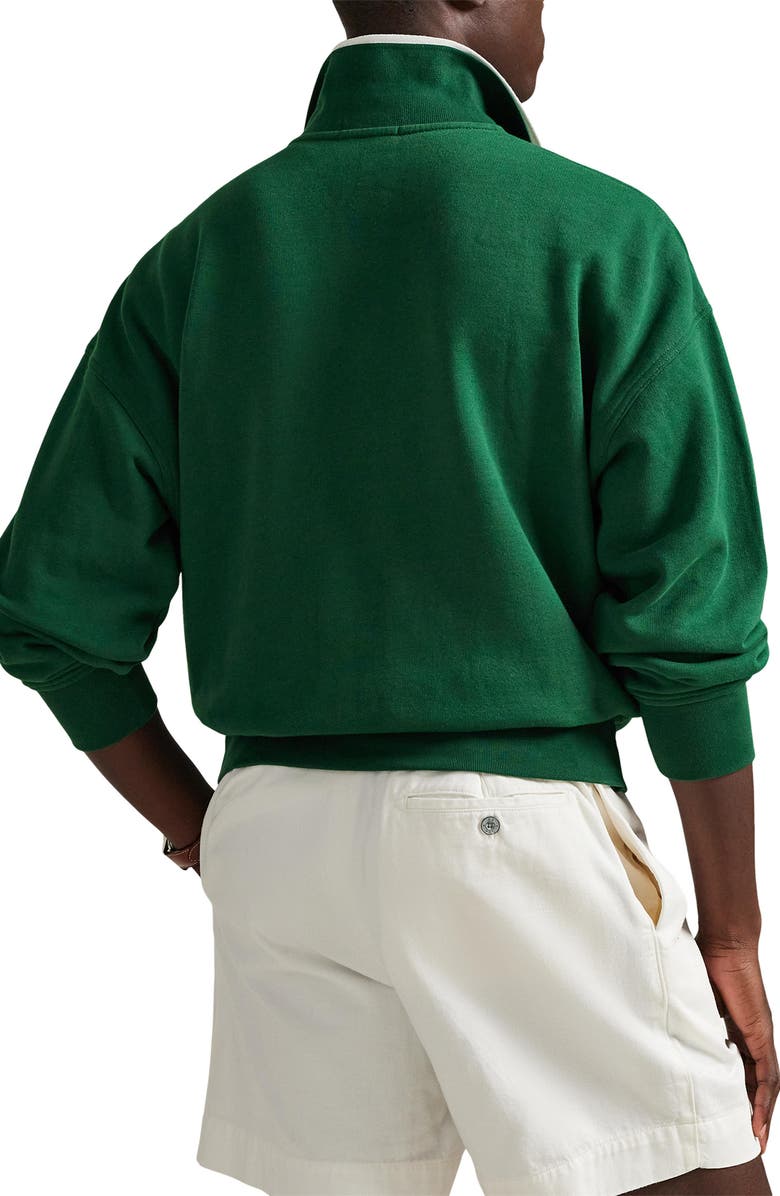 Polo Ralph Lauren Relaxed Fit Fleece Graphic Polo Sweatshirt, Alternate, color, New Forest