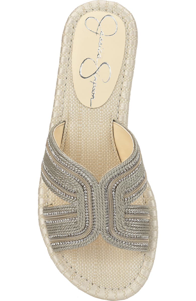 Jessica Simpson Blesyn Slide Sandal, Alternate, color, Metallic Cream