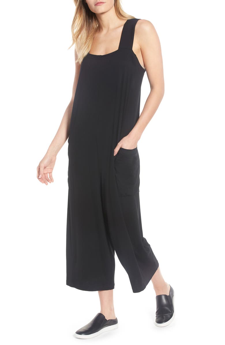 Eileen Fisher Crop Jersey Jumpsuit, Main, color, 