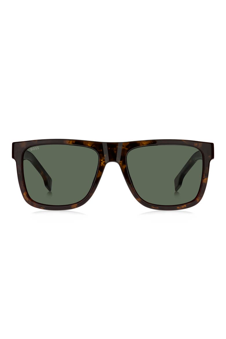 55mm Rectangular Sunglasses, Main, color, HAVANA