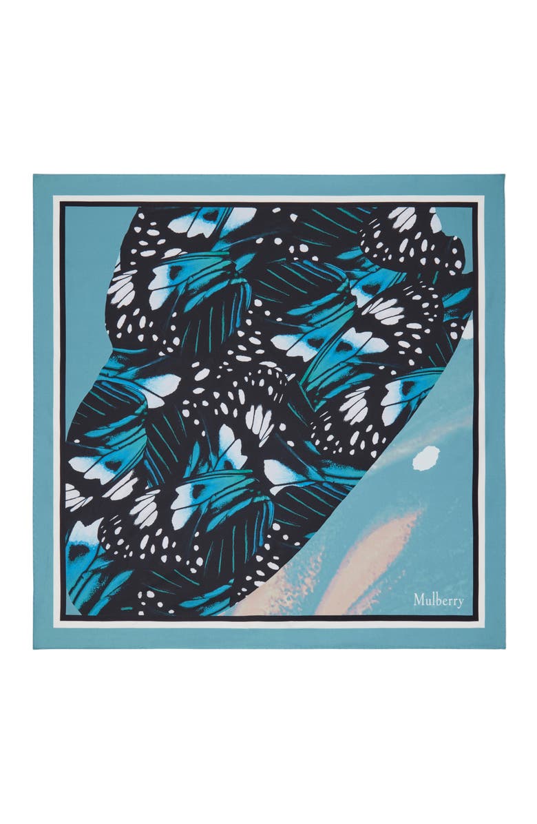 Mulberry Printed Silk Scarf, Main, color,
