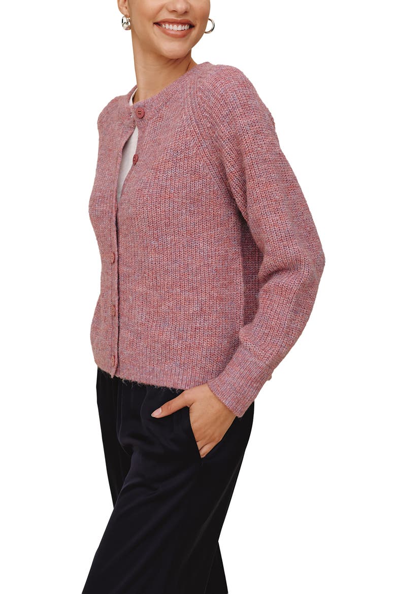Raglan Cardigan, Alternate, color, FROSTED WISTERIA