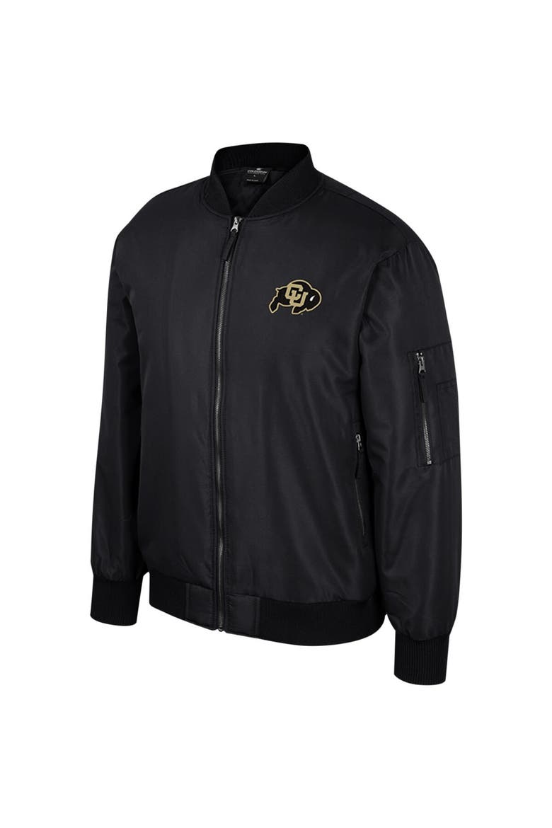 Men's Colosseum  Black Colorado Buffaloes Full-Zip Bomber Jacket, Alternate, color, Black