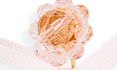 Simone Rocha Ribbon Bow Drop Earrings In Pale Pink