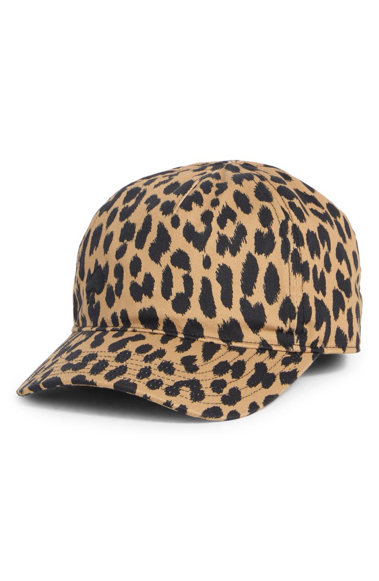 Kate Spade New York modern leopard spot baseball cap, Main, color, Black/ Light Tobacco
