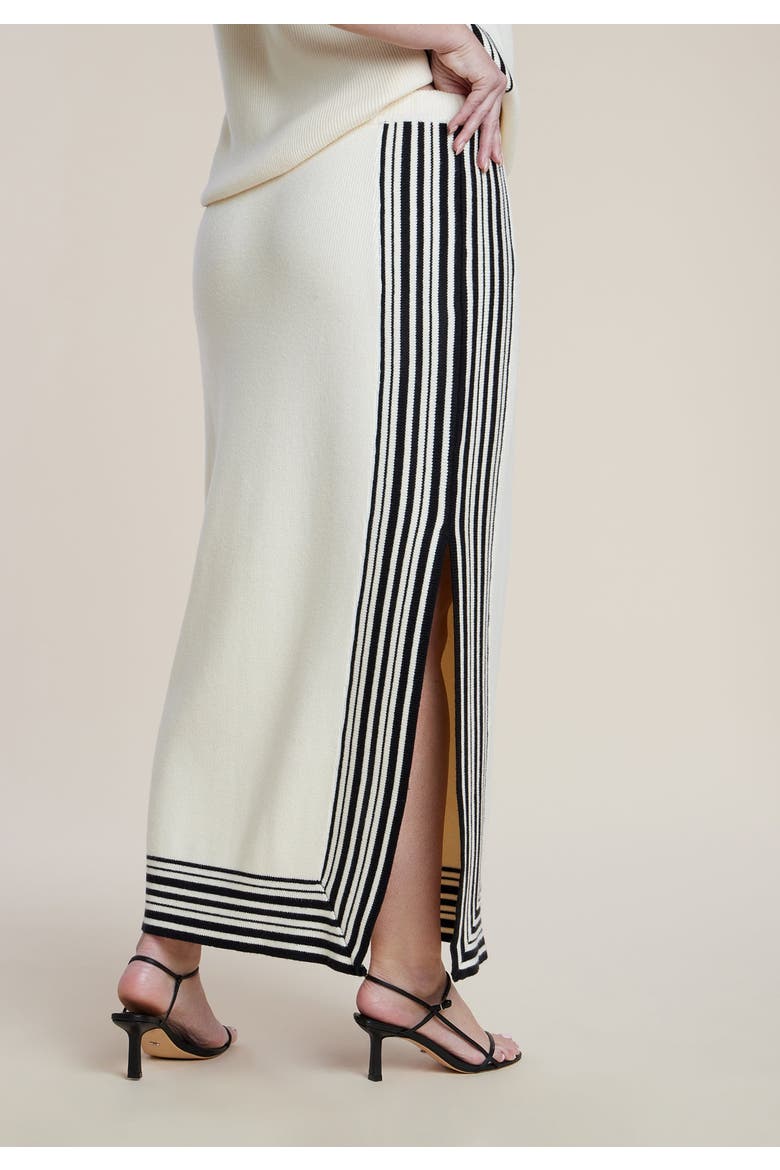 Stripe Detail Sweater Maxi Skirt, Alternate, color, FRAMED