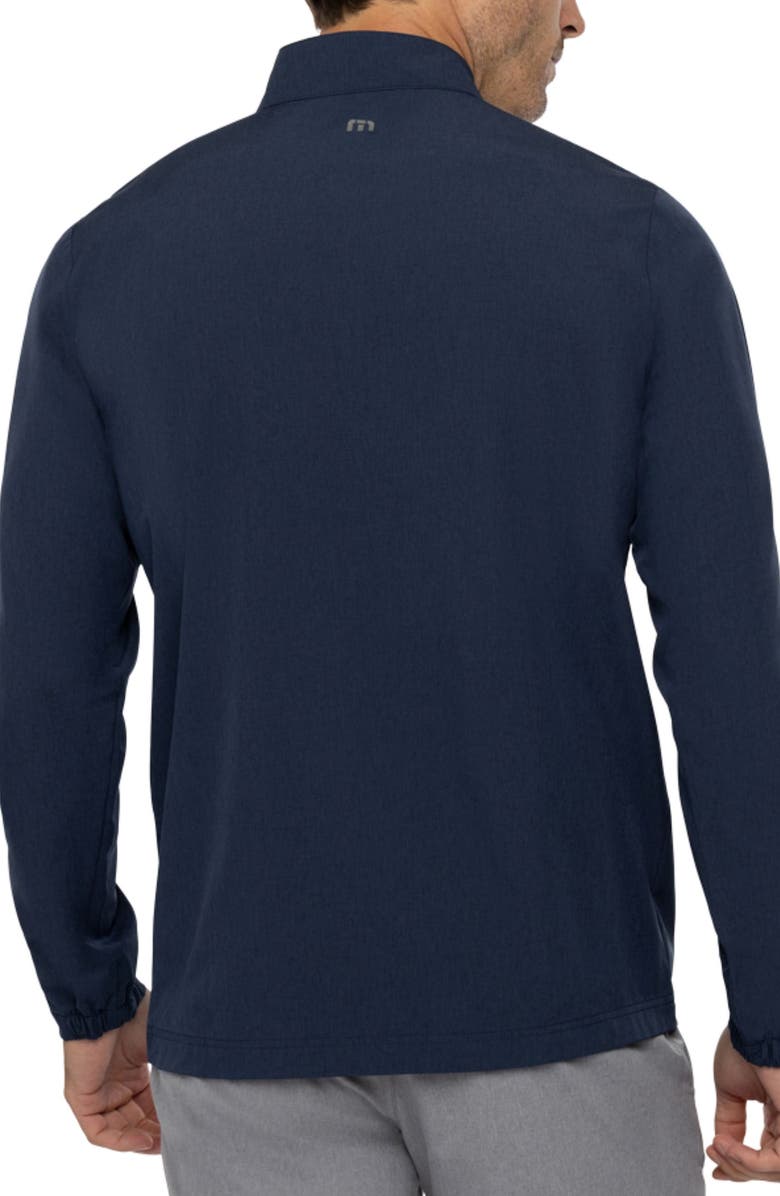 TravisMathew Some Beach Stretch Half Zip Pullover, Alternate, color, Dress Blues