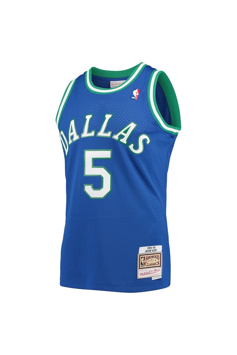 Men's Mitchell & Ness Jason Kidd Blue Dallas Mavericks Hardwood Classics Swingman Jersey, Alternate, color, Blue