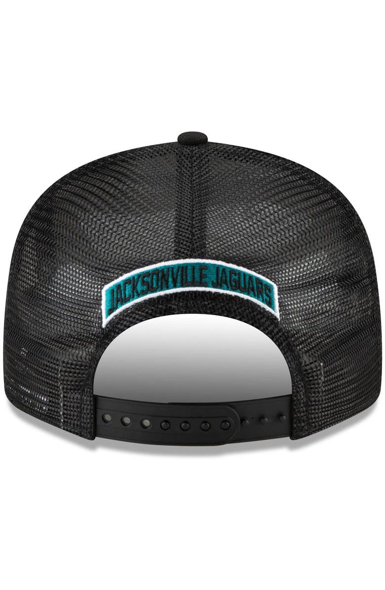 New Era Men's New Era Black Jacksonville Jaguars Shade Trucker 9FIFTY Snapback Hat, Alternate, color, 
