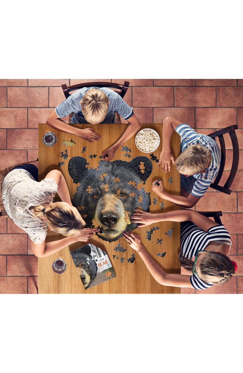 Madd Capp I Am Bear 300 Pieces Animal Shaped Jigsaw Puzzle, Alternate, color, Multicolored