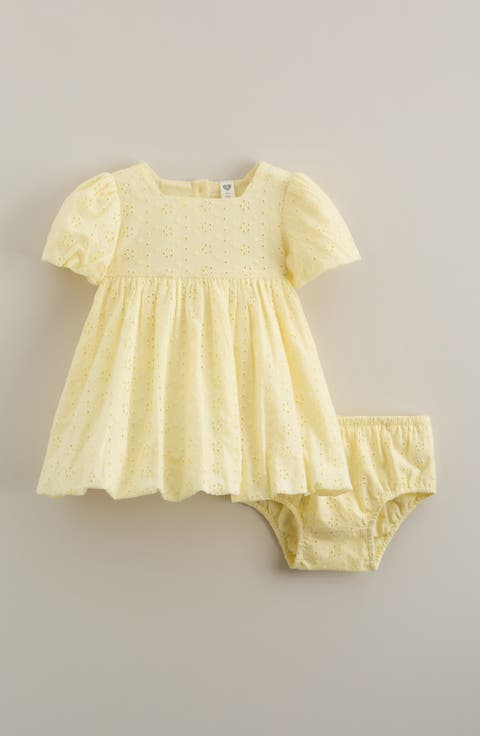 Bubble Cotton Broderie Anglaise Dress with Bloomers (Baby)