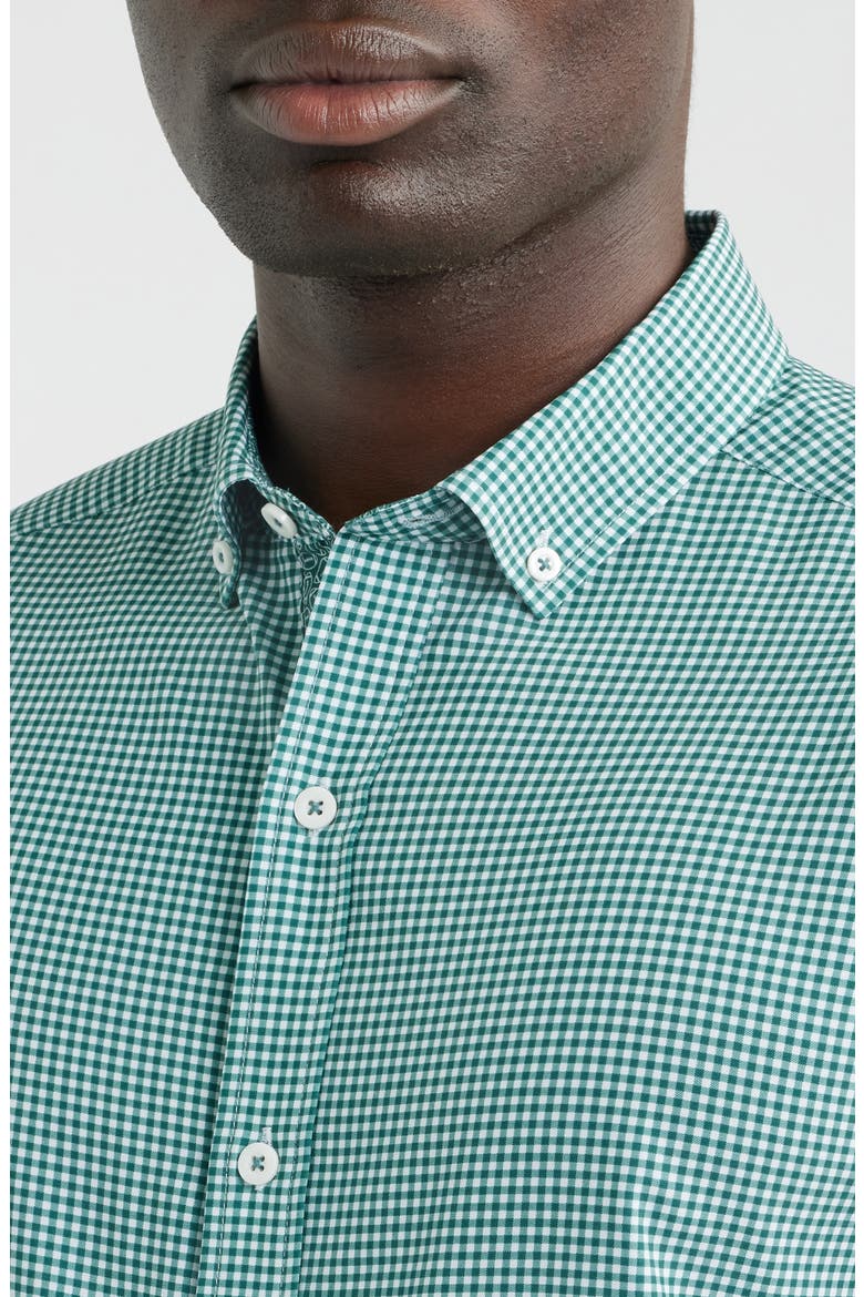 XC+™ Performance Game Day Gingham Button-Up Shirt, Alternate, color, GREEN