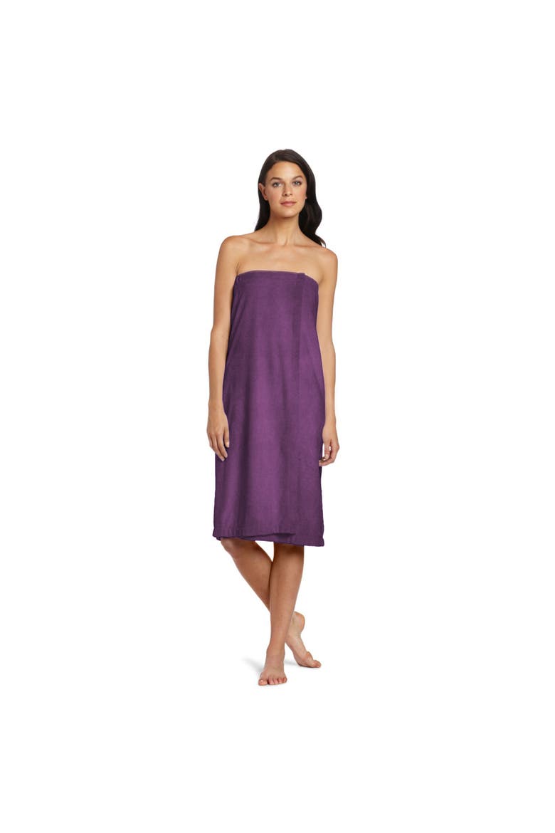 Women's Eggplant Shower Wrap, Main, color, Eggplant