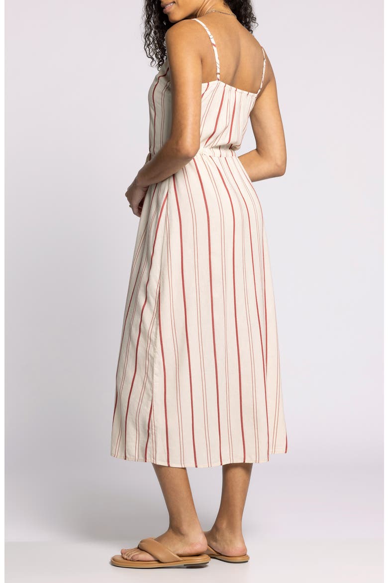 Winifred Tie Waist Midi Dress, Alternate, color, BIRCH BRICK