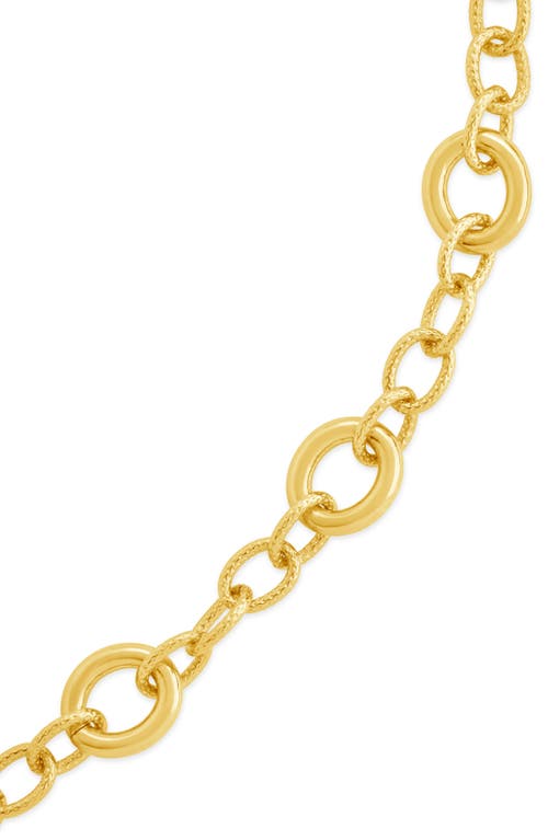 Sterling Forever Carter Link Bracelet In 14k Gold Plated In Gold