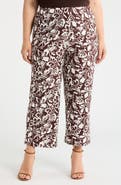 AK ANNE KLEIN Print Knit Crop Wide Leg Pants
