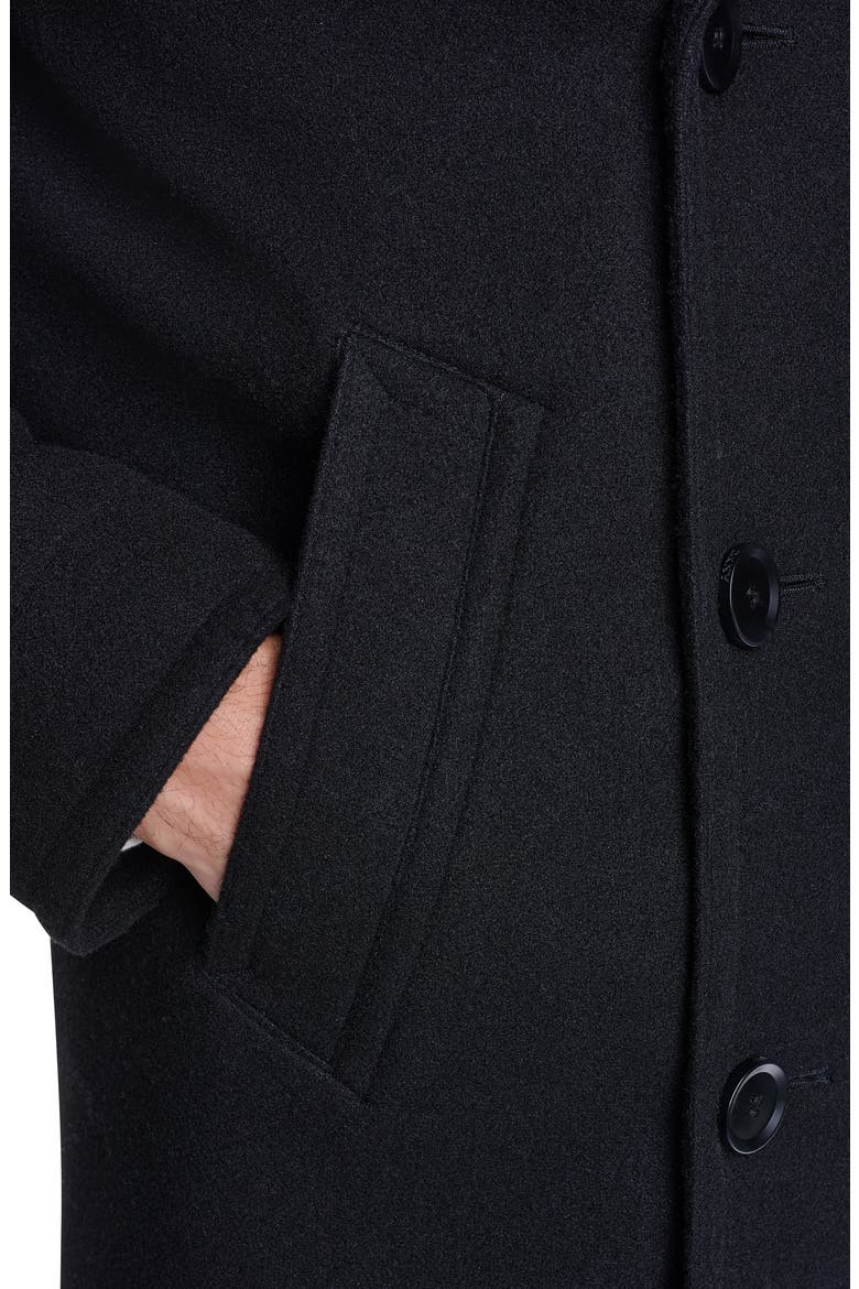 Double Breasted Peacoat, Alternate, color, BLACK