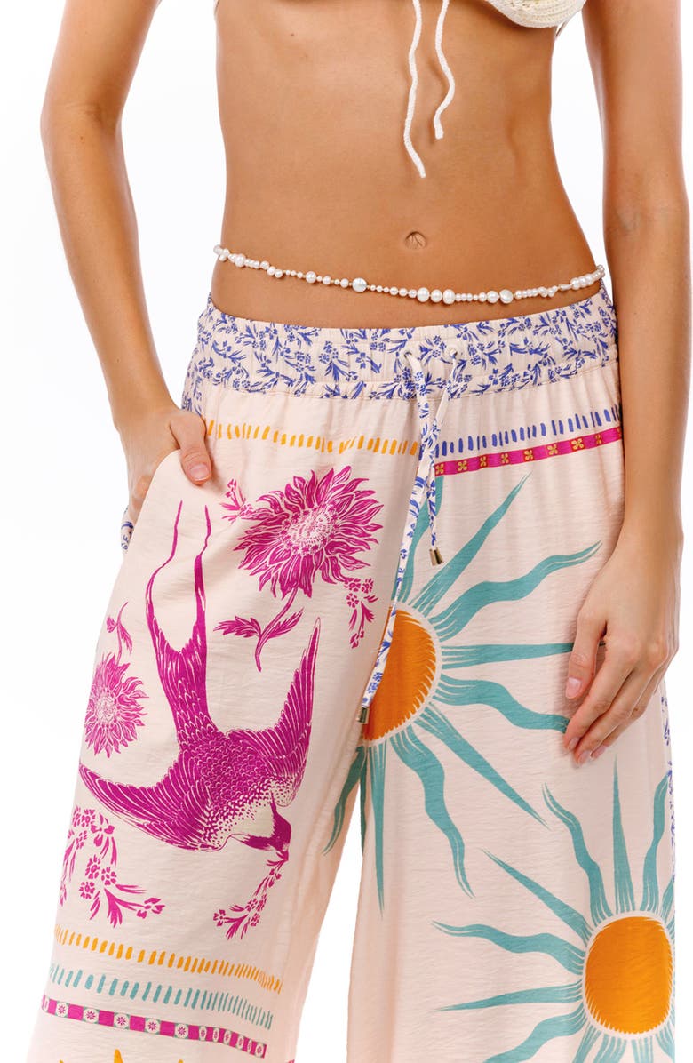 Agua Bendita Janis Alina Wide Leg Cover-Up Pants, Alternate, color, Multicolor
