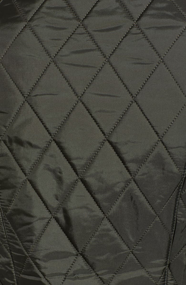Barbour Betty Quilted Fleece Lined Vest, Alternate, color, Dark Olive