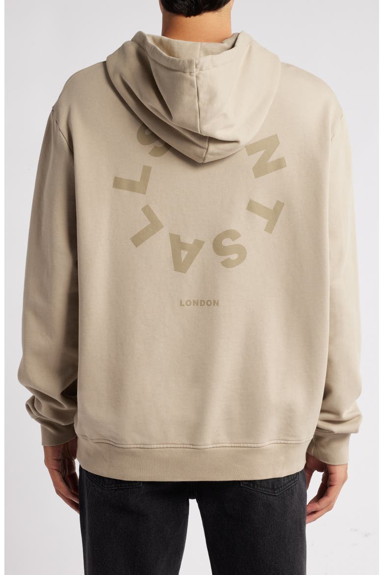 Tierra Logo Cotton French Terry Graphic Hoodie, Alternate, color, MOORLAND BROWN