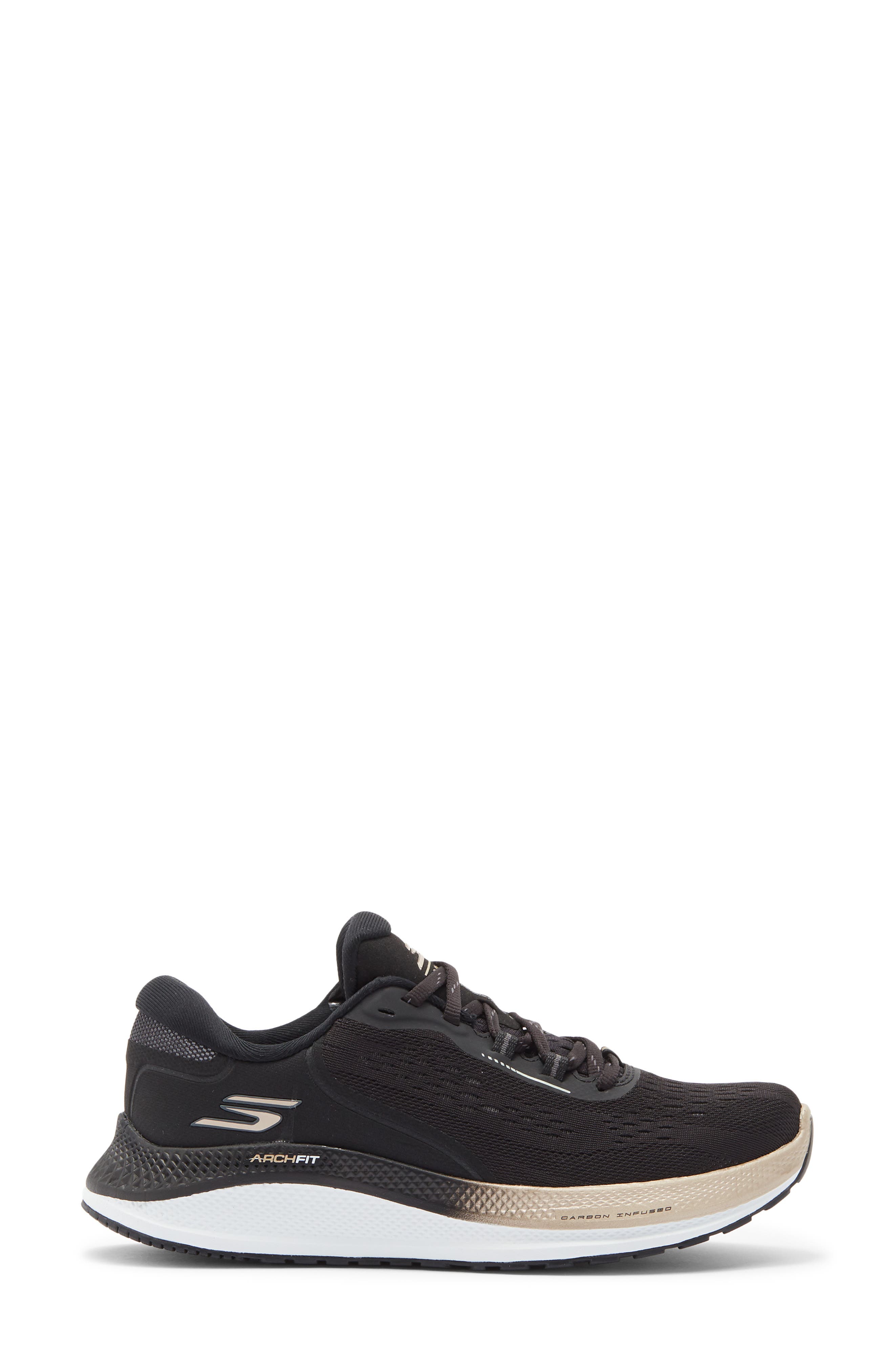 Go Run Persistence Running Shoe, Alternate, color, BLACK/ ROSE GOLD