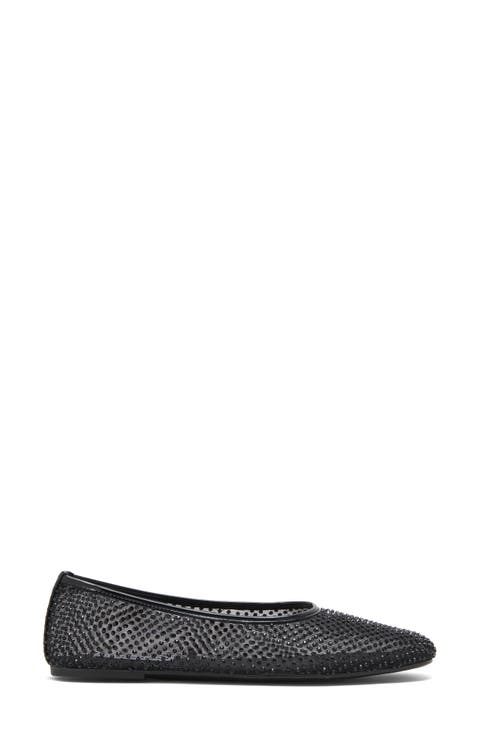 Jillean Rhinestone Pointed Toe Flat