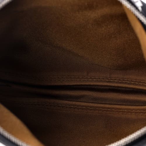 Pre-owned Hermes  Hermes Sursoie To Go Pouch Printed Silk And Leather In Black