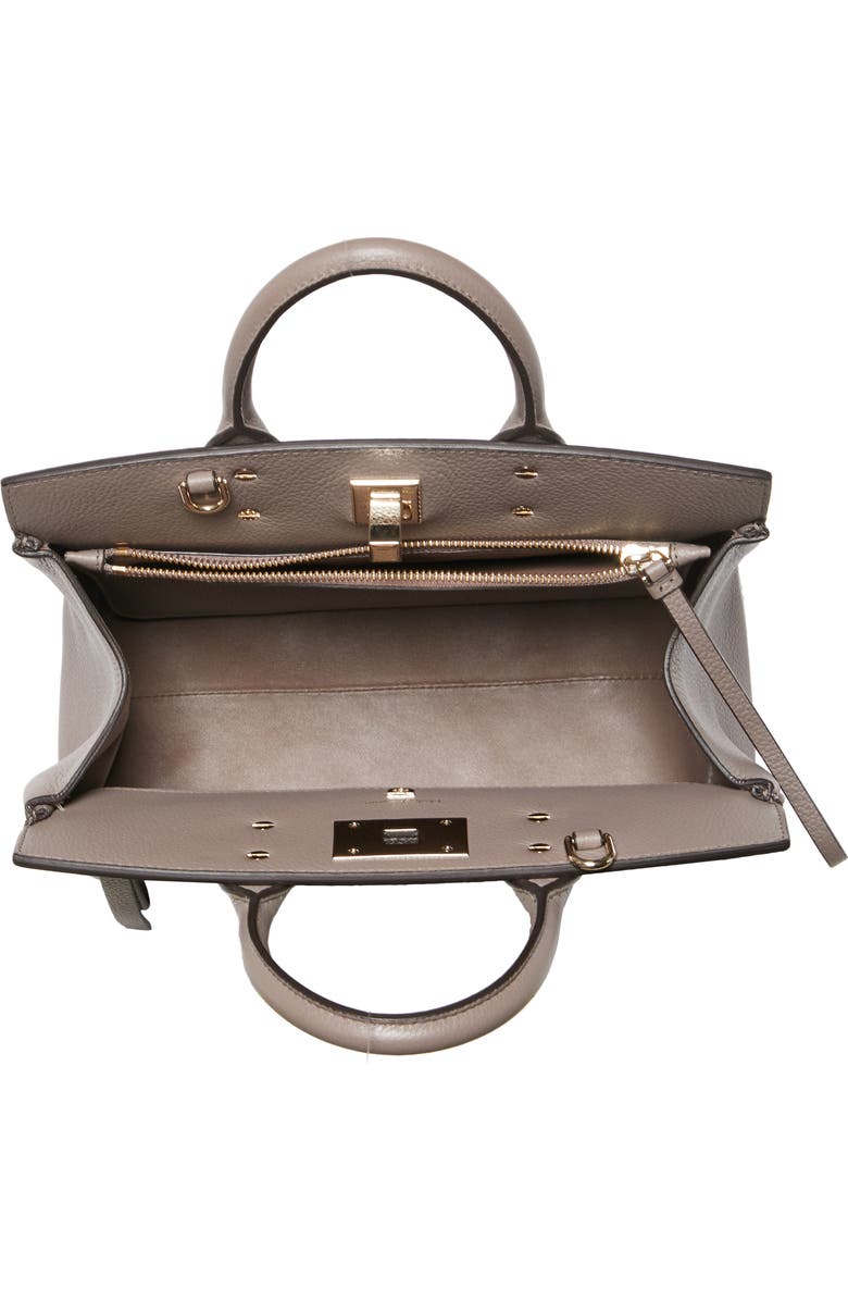 FERRAGAMO The Studio Calfskin Leather Top Handle Bag, Alternate, color,