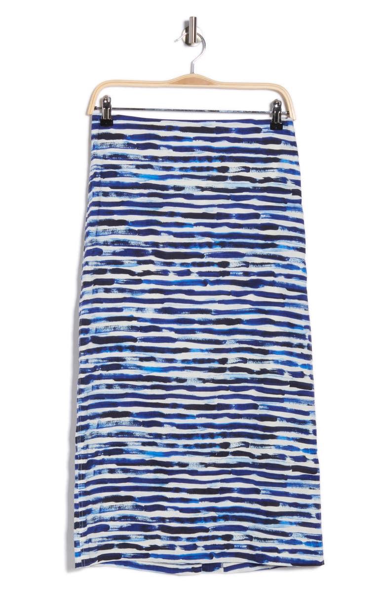 A.L.C. Phoebe Stripe Linen Blend Pencil Skirt, Main, color, Navy Stripe