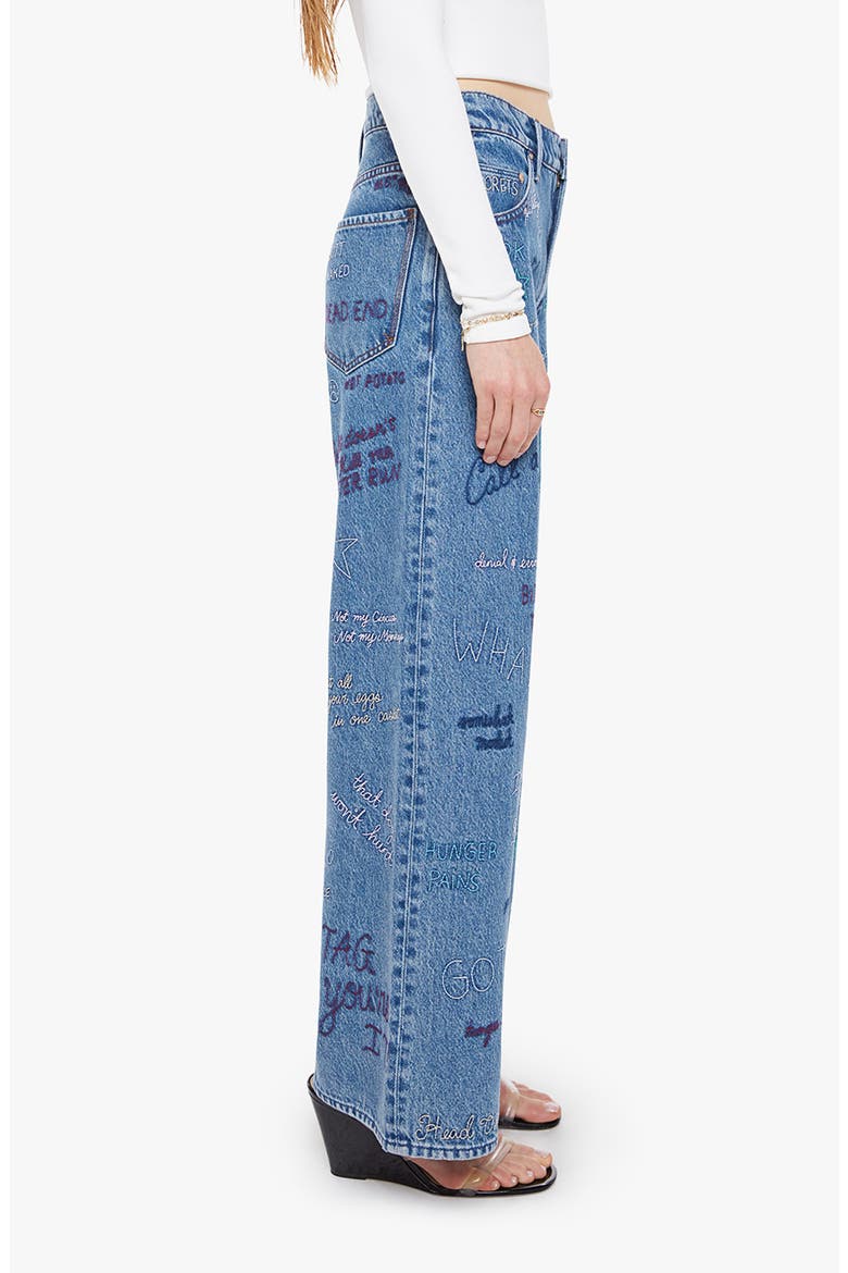 The Mid Rise Double Dip Nerdy Flare Jeans, Alternate, color, ALPHABET SOUP