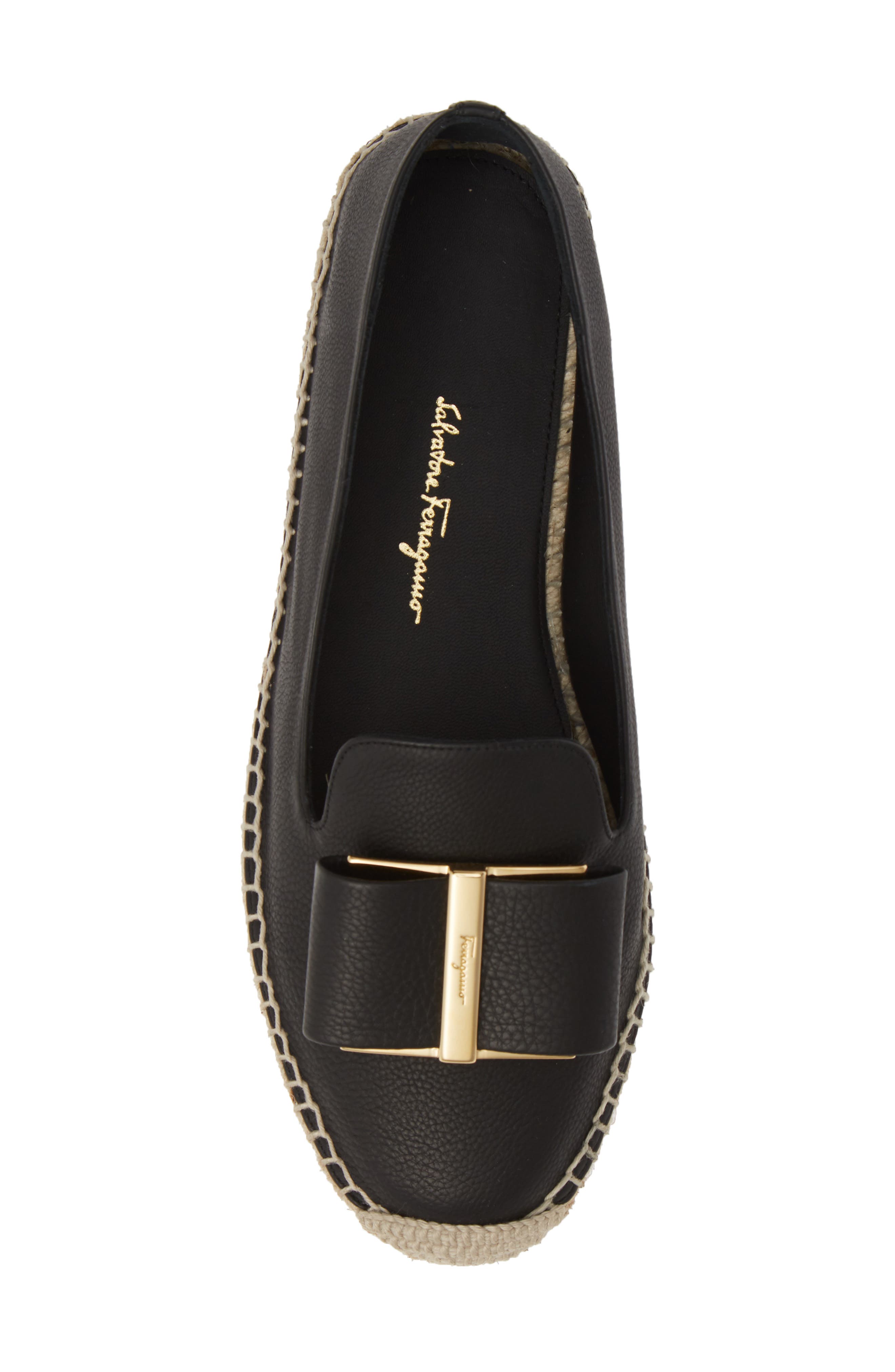 FERRAGAMO Salvatore Ferragamo Sannio Bow Espadrille Flat, Alternate, color, 