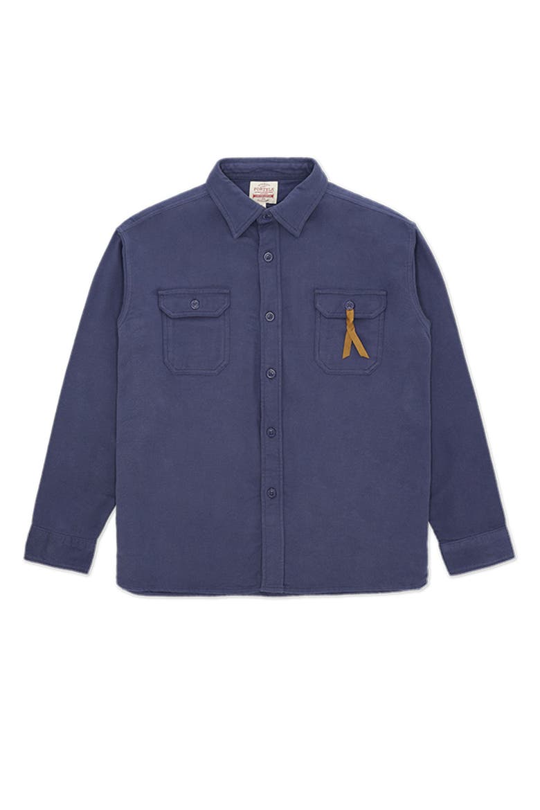 Mescal Flannel Overshirt, Main, color, NAVY BLUE