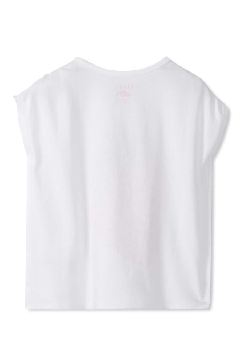 Kids' Strawberry Cinched Shoulder Cotton T-Shirt, Alternate, color, WHITE