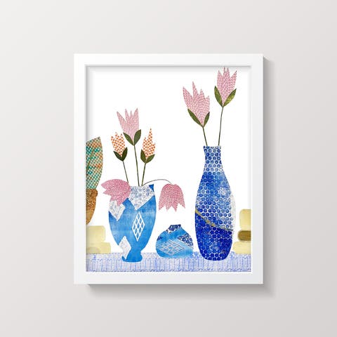 Springtime Floral Portrait Small Framed Print