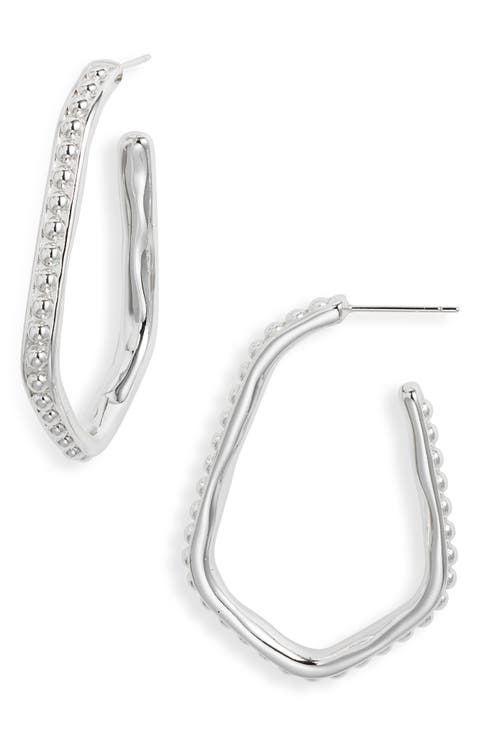 Lonnie Beaded Hoop Earrings