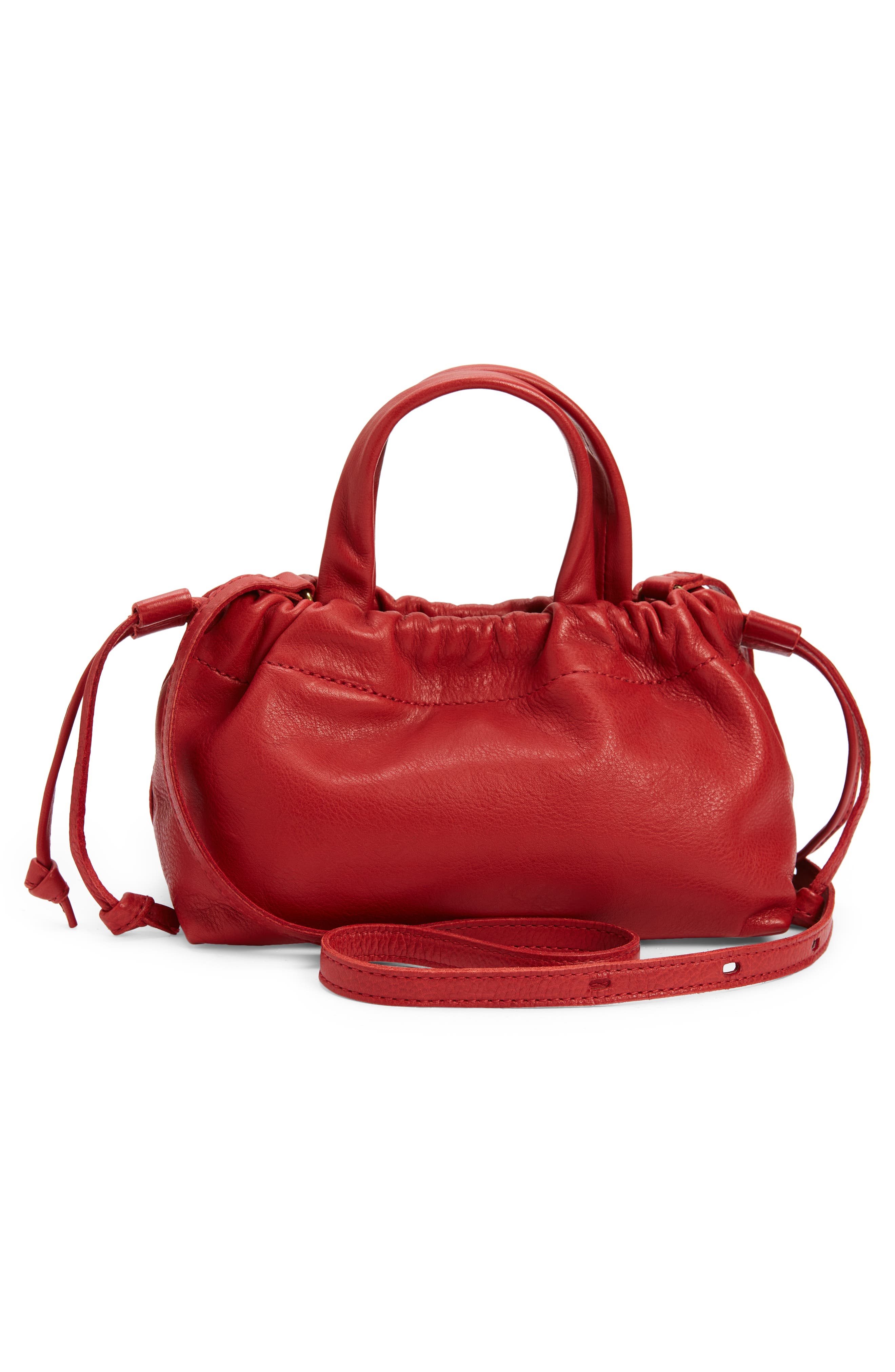 Mini The Piazza Leather Crossbody Bag, Alternate, color, SCARLET