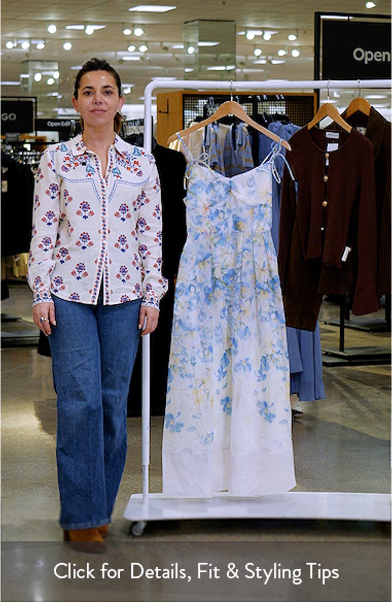 Vivian Tie Straps Midi Dress, sales video thumbnail