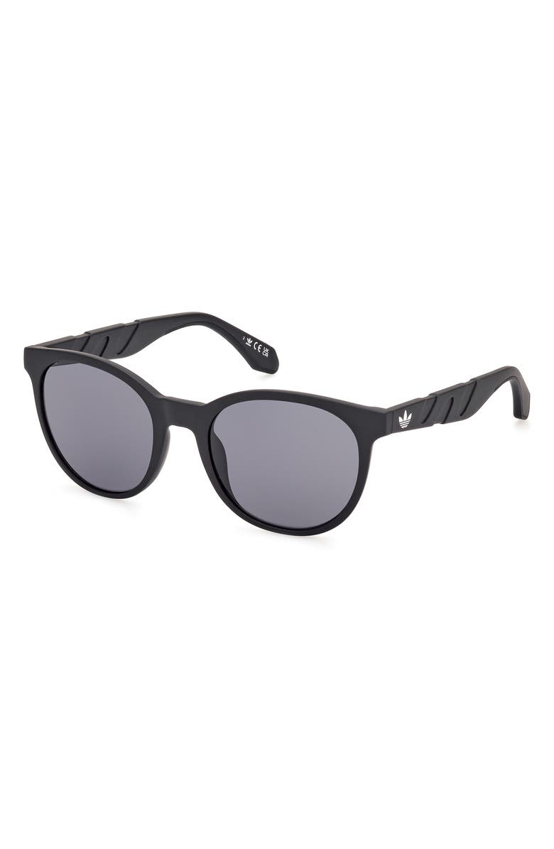 adidas Round Sunglasses, Alternate, color, Matte Black/ Smoke