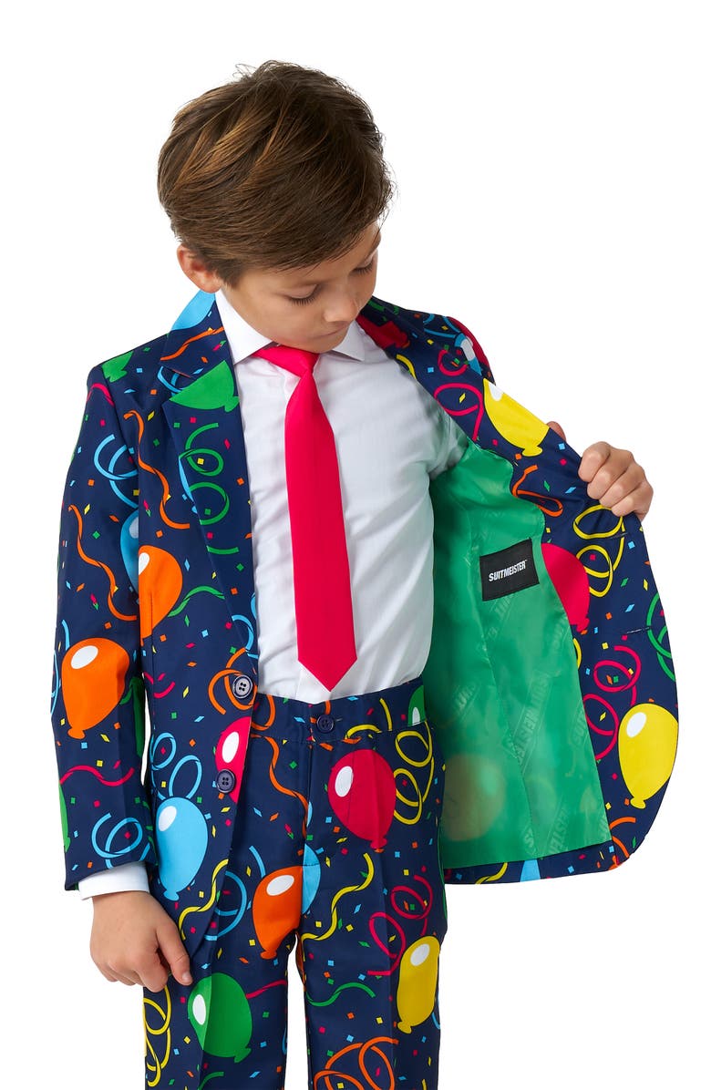 OppoSuits Kids' Suitmeister Confetti Ball Two-Piece Suit with Tie, Alternate, color, 