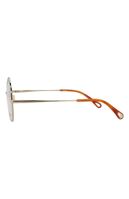 Chloé Core 53mm Round Optical Glasses In Gold