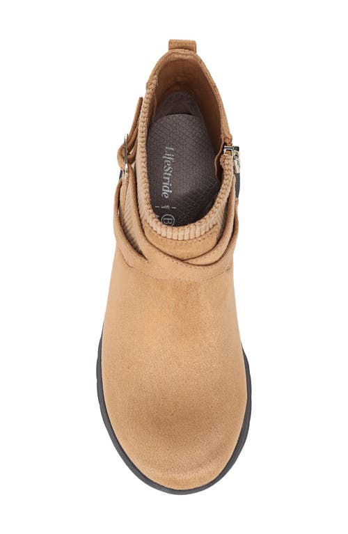 Lifestride Gates Wedge Bootie In Brown