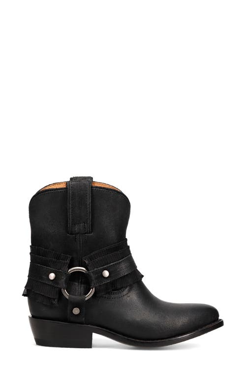 Frye Billy Ruffle Harness Bootie In Black