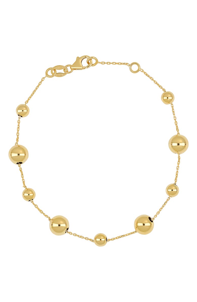 Bony Levy Mykonos 14K Gold Beaded Station Bracelet, Main, color,