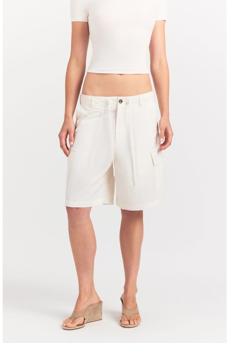 Swiss Cotton Cargo Shorts, Alternate, color, EGRET
