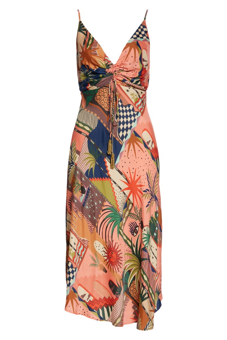 Mystic City Midi Dress, Alternate, color, CORAL MULTI