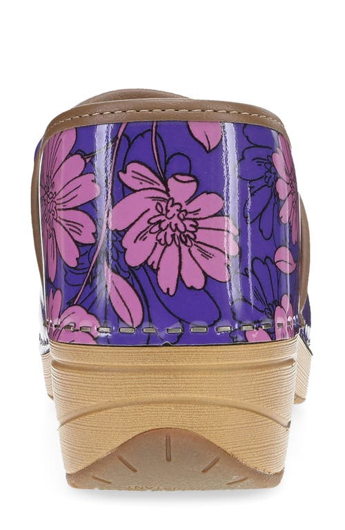 Dansko Xp 2.0 Clog In Purple Bloom Patent