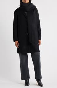 Michael Kors Wool Blend Coat with Removable Scarf